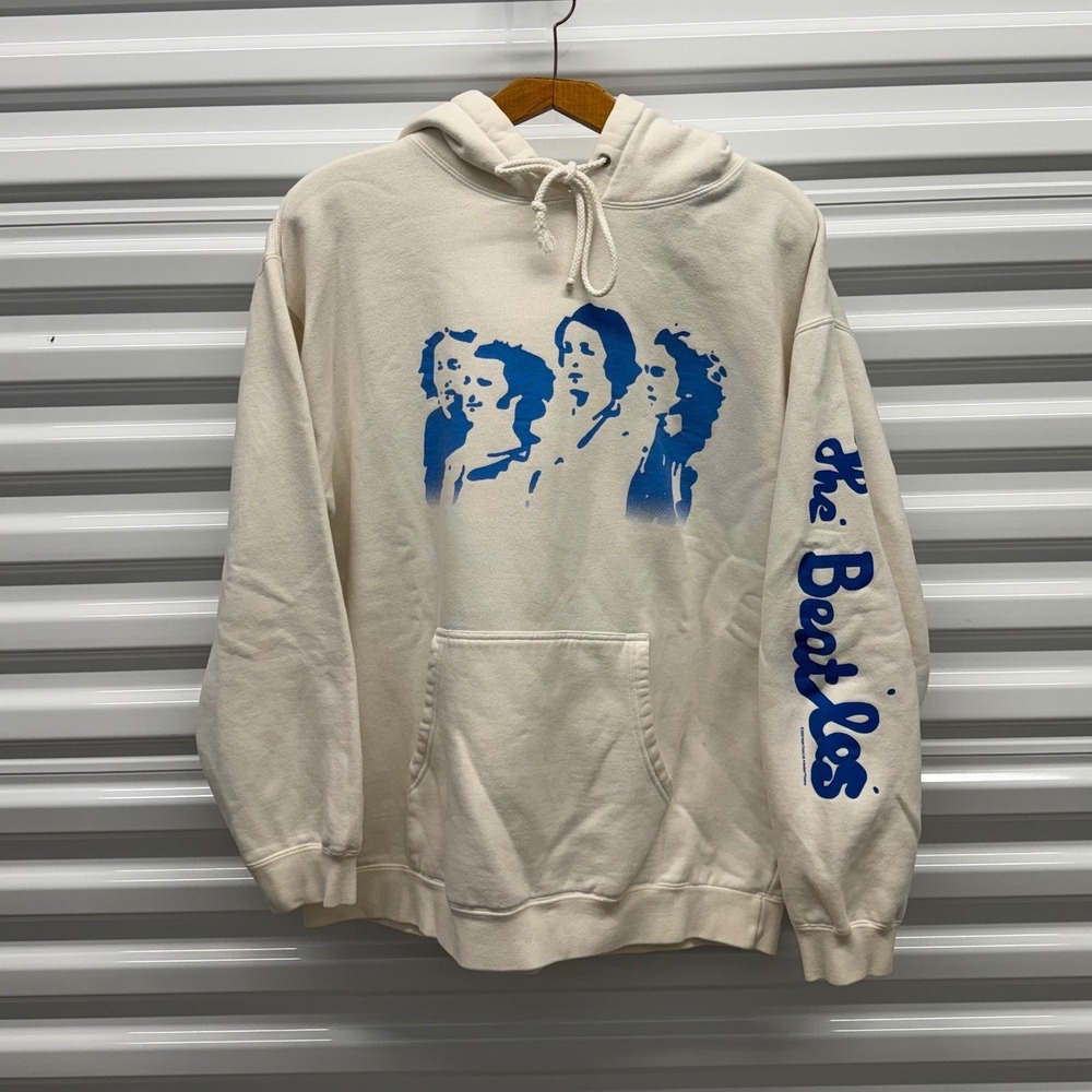 Vintage 2003 The Beatles Apple Corps Band Music White Mens Large Hoodie